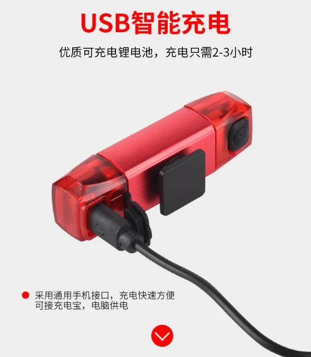 Bicycle Light LED Taillight Rear Safety Warning Cycling Light Portable USB Rechargeable Cycling Light Bike Accessories