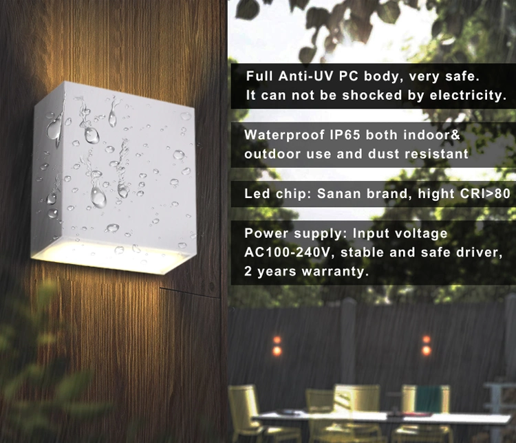 Plastic IP65 Carton Guangdong Bulkhead Tree Garden LED Wall Light Hot Sale Lbd3450-4