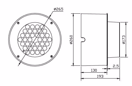 Zylinder aus Aluminiumdruckguss, wasserdicht, schneesicher, IP66, LED-Deck-Boden-Untergrundleuchte für Außenstehleuchte