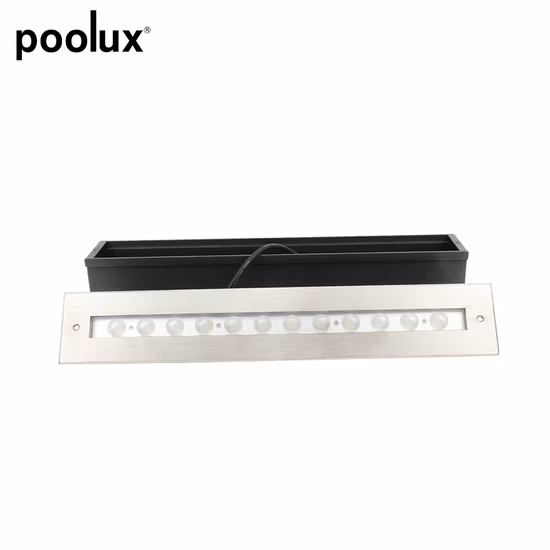 2022 Poolux Inground 9W 18W 36W 72W 12V IP67 Lineare LED-Treppenstufen-Einbauleuchte für den Außenbereich