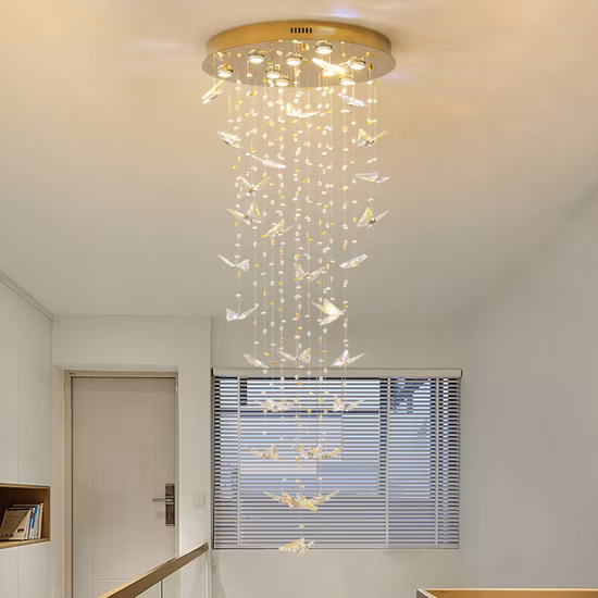 China Manufacture Moderner Kronleuchter 1/2/3/4 Lichter Deckenleuchte aus Holz, Kugel-Deckenstrahler, für Innen-Wohnzimmer-Café